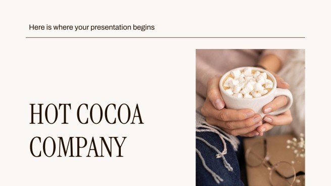 Plantilla de presentación Compañía de cacao caliente