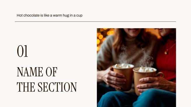 Plantilla de presentación Compañía de cacao caliente