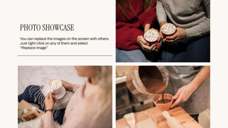 Plantilla de presentación Compañía de cacao caliente