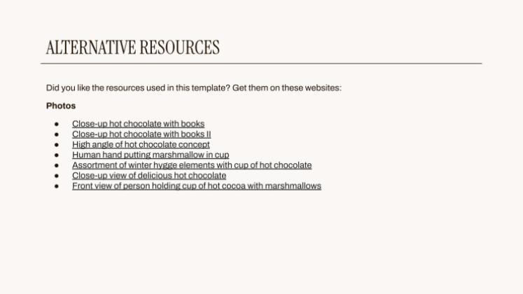 Plantilla de presentación Compañía de cacao caliente