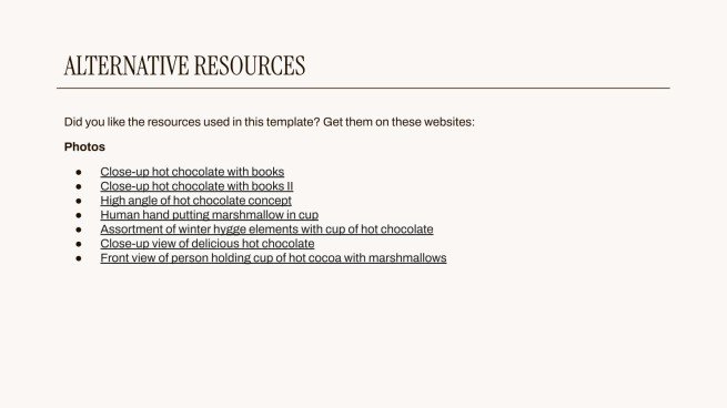 Plantilla de presentación Compañía de cacao caliente