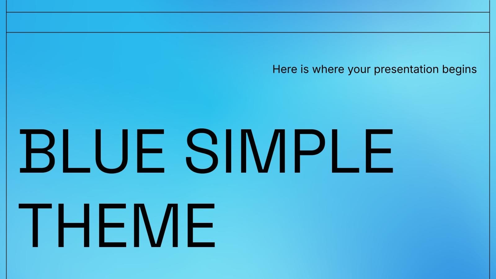 Blue Simple Theme Presentation