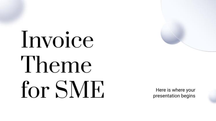 중소기업용 송장 테마 프레젠테이션 템플릿
