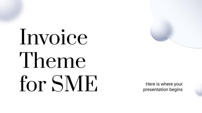 중소기업용 송장 테마 프레젠테이션 템플릿