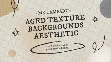 Campagne marketing avec une esthétique d'arrière-plan à texture vieillie Modèles de présentation