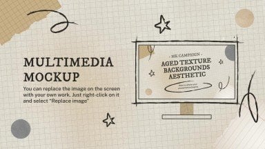Campagne marketing avec une esthétique d'arrière-plan à texture vieillie Modèles de présentation