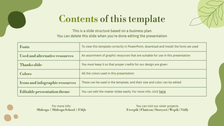 허브 가게 사업 계획서 프레젠테이션 템플릿