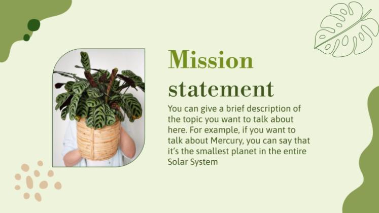 허브 가게 사업 계획서 프레젠테이션 템플릿