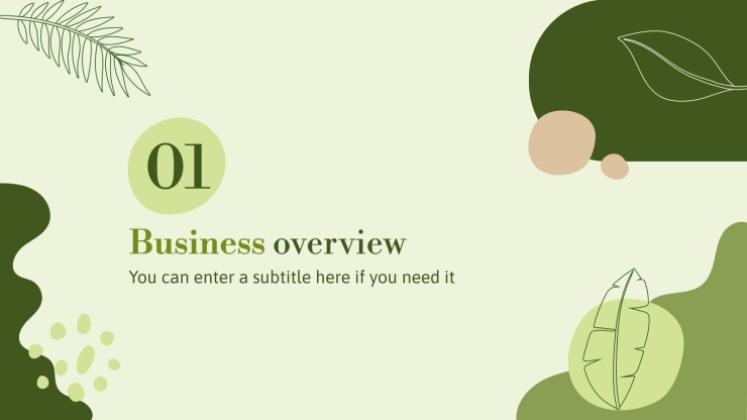 허브 가게 사업 계획서 프레젠테이션 템플릿