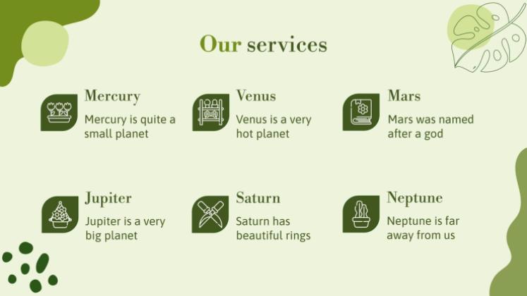 허브 가게 사업 계획서 프레젠테이션 템플릿