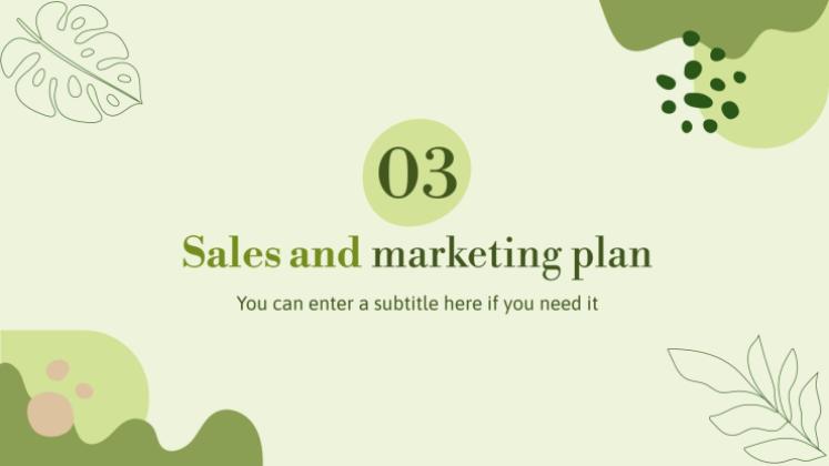 허브 가게 사업 계획서 프레젠테이션 템플릿