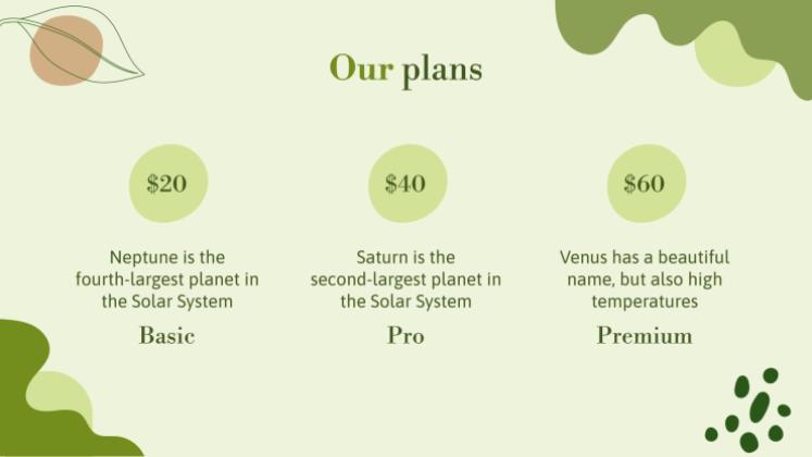 허브 가게 사업 계획서 프레젠테이션 템플릿