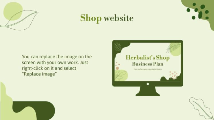 허브 가게 사업 계획서 프레젠테이션 템플릿