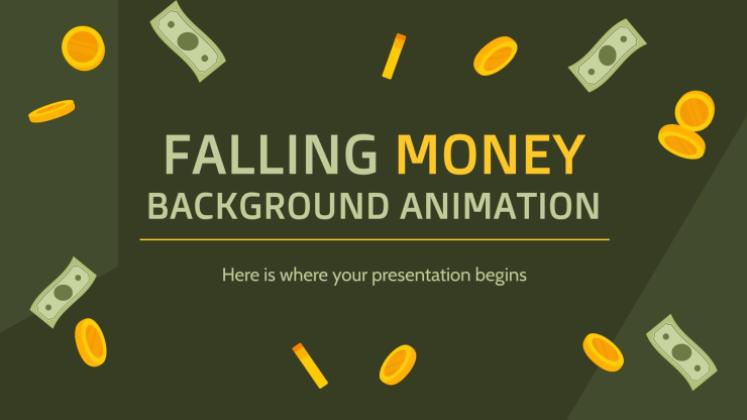 Geld Hintergrund Animation Präsentationsvorlage