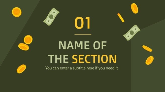 Geld Hintergrund Animation Präsentationsvorlage