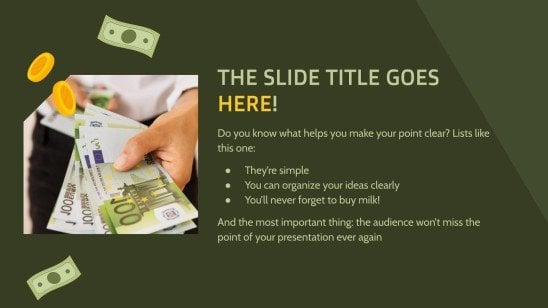 Geld Hintergrund Animation Präsentationsvorlage