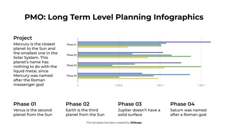 PMO: Long Term Level Planning Infographics presentation template 