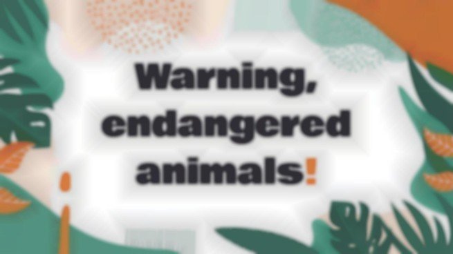 Attention, animaux en voie de disparition ! Modèles de présentation