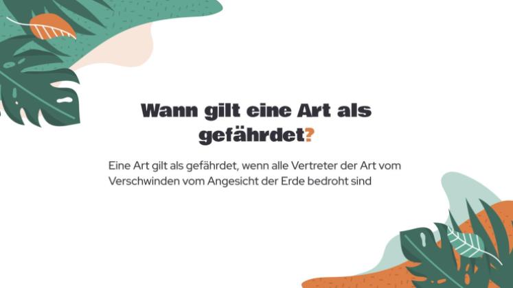 Achtung, gefährdete Tiere! Präsentationsvorlage