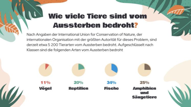 Achtung, gefährdete Tiere! Präsentationsvorlage