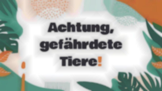 Achtung, gefährdete Tiere! Präsentationsvorlage