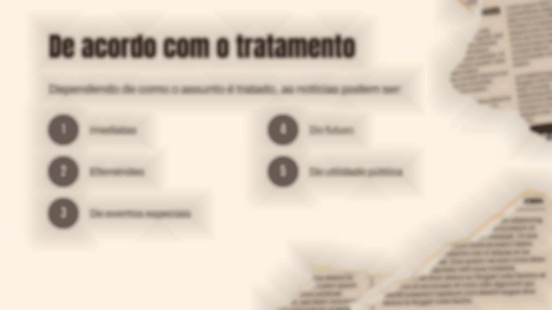 Modelo de apresentação Estrutura da notícia