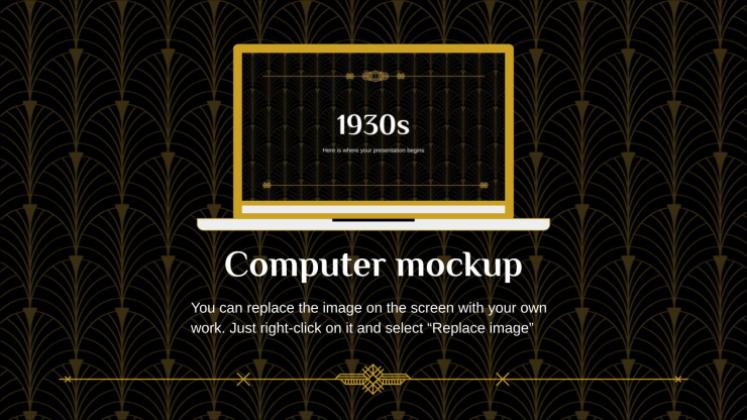 1930s presentation template 