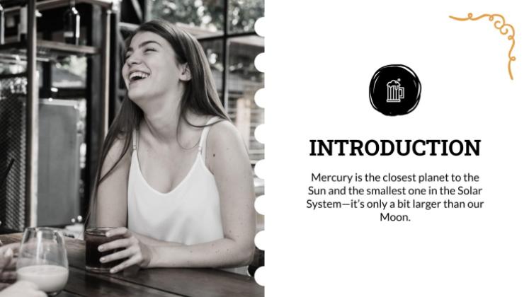 술집 피치 데크 채택하기 프레젠테이션 템플릿