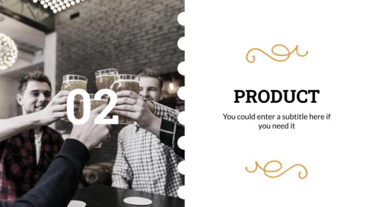 술집 피치 데크 채택하기 프레젠테이션 템플릿