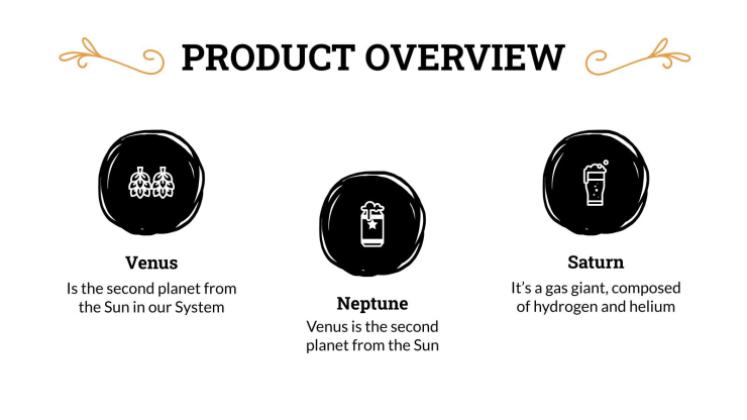 술집 피치 데크 채택하기 프레젠테이션 템플릿