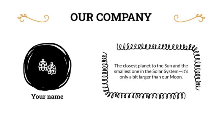 술집 피치 데크 채택하기 프레젠테이션 템플릿