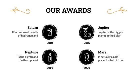 술집 피치 데크 채택하기 프레젠테이션 템플릿