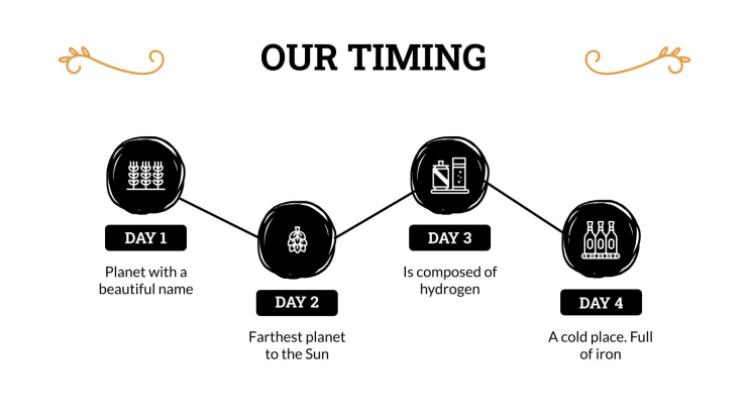 술집 피치 데크 채택하기 프레젠테이션 템플릿
