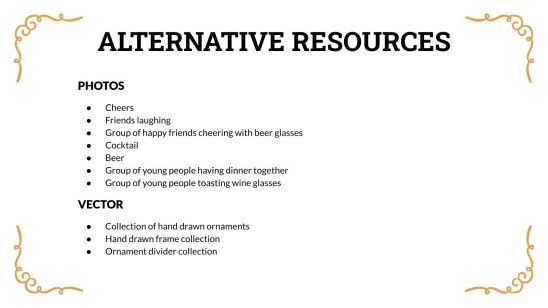 술집 피치 데크 채택하기 프레젠테이션 템플릿