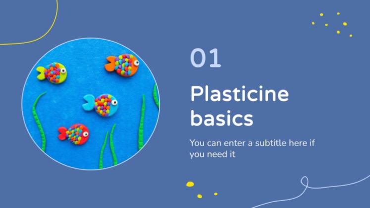 Faune marine en pâte à modeler pour les maternelles Modèles de présentation