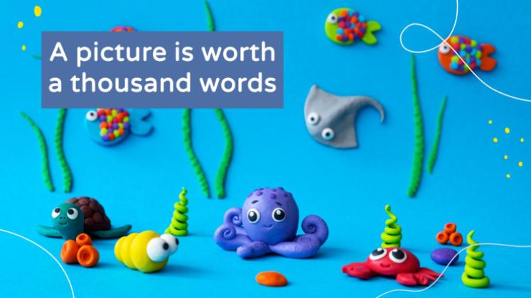 Faune marine en pâte à modeler pour les maternelles Modèles de présentation