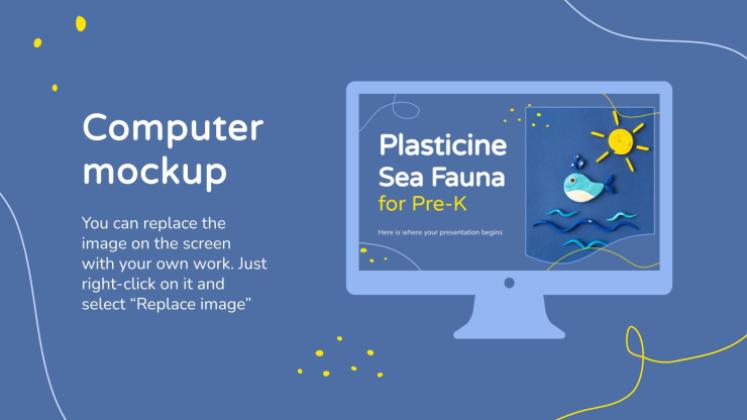 Faune marine en pâte à modeler pour les maternelles Modèles de présentation