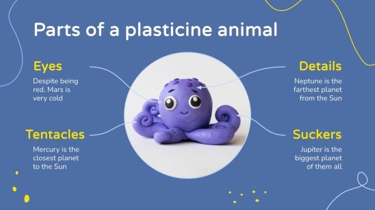 Faune marine en pâte à modeler pour les maternelles Modèles de présentation