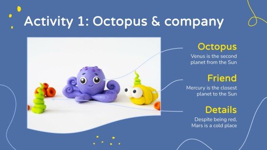 Faune marine en pâte à modeler pour les maternelles Modèles de présentation