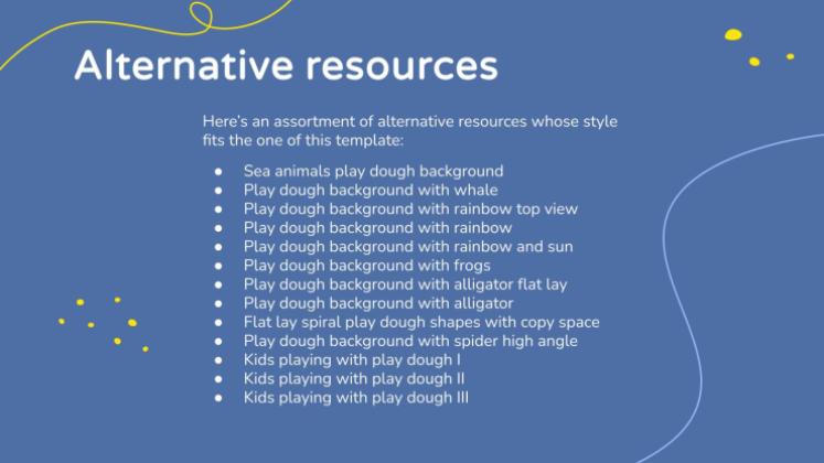 Faune marine en pâte à modeler pour les maternelles Modèles de présentation