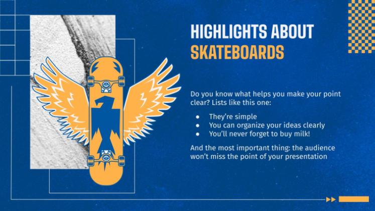 Mises à jour des produits de skate Modèles de présentation