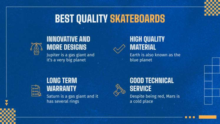 Mises à jour des produits de skate Modèles de présentation