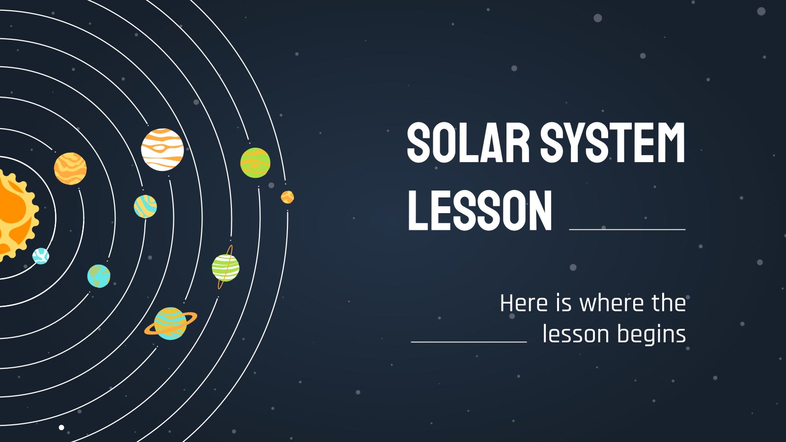 Plantilla de presentación Clase sobre el sistema solar