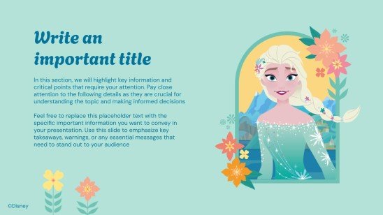 Été de La Reine des neiges Modèles de présentation