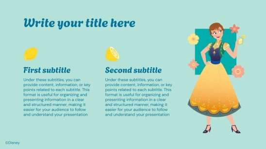 Été de La Reine des neiges Modèles de présentation