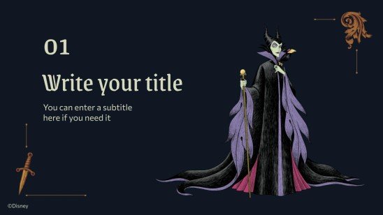 Modelo de apresentação Vilões da Disney