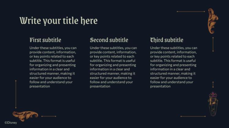 Modelo de apresentação Vilões da Disney