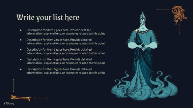 Modelo de apresentação Vilões da Disney