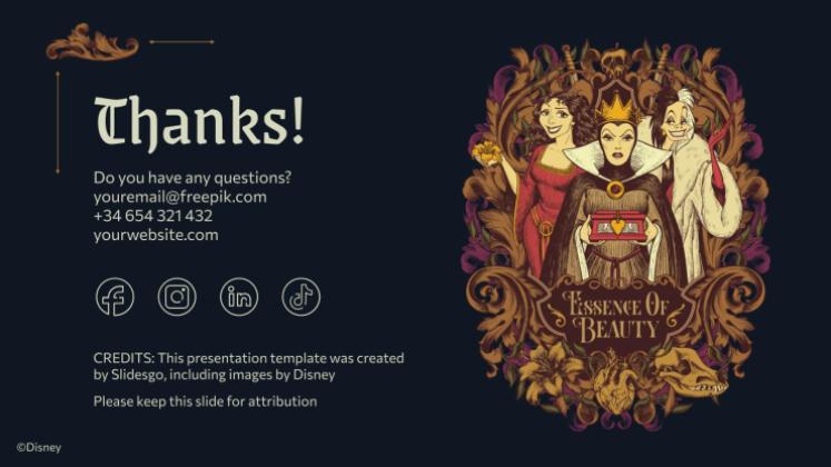 Modelo de apresentação Vilões da Disney