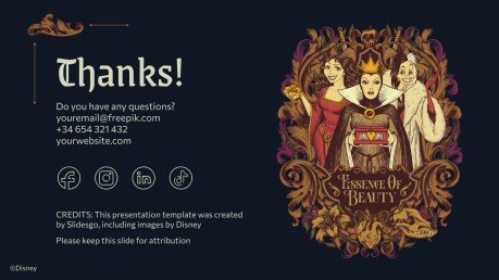 Modelo de apresentação Vilões da Disney